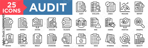 Foto Audit Icon Set Collection