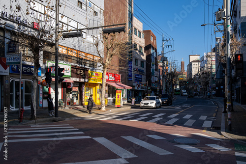 street in korea seoul city