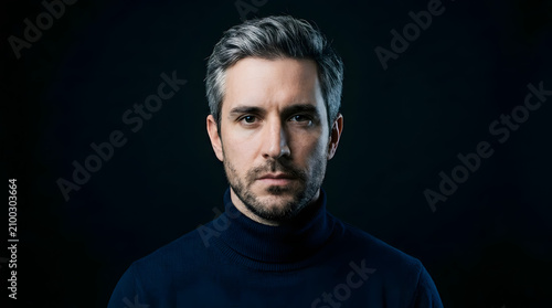 Elegant Professional Portrait of a Handsome Mature Man