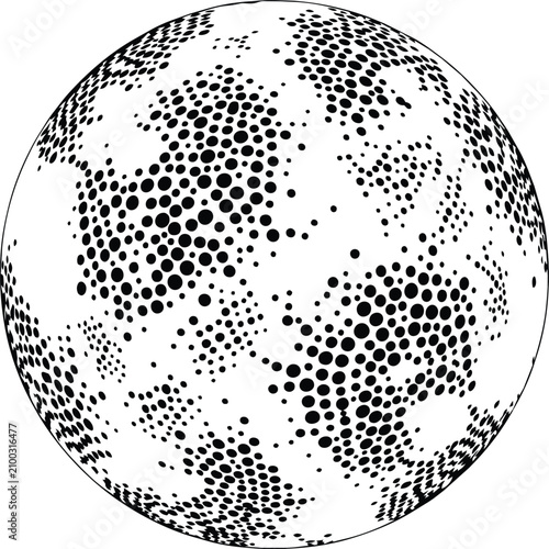 Adobe IlluAbstract Halftone Sphere Vector Collection with Dot Spiral, Wireframe, Mosaic, Polygon and Pixel Globe Elementsstrator Artwork