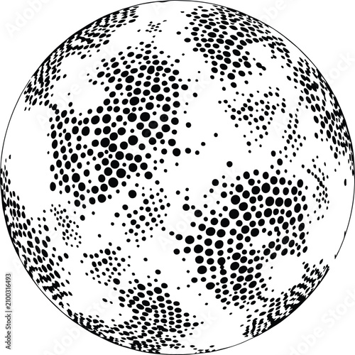 Adobe IlluAbstract Halftone Sphere Vector Collection with Dot Spiral, Wireframe, Mosaic, Polygon and Pixel Globe Elementsstrator Artwork