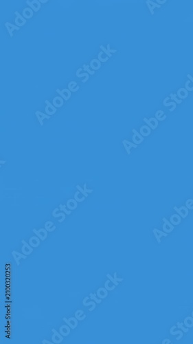 Abstract blue background with character animation progression in vertical panels