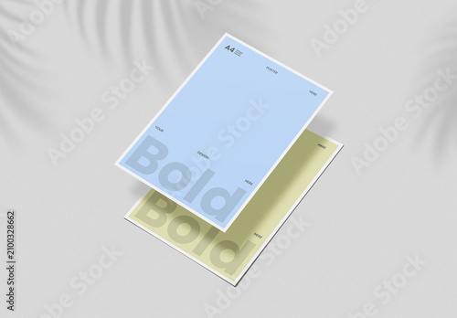 Floating A4 Poster Mockup Set