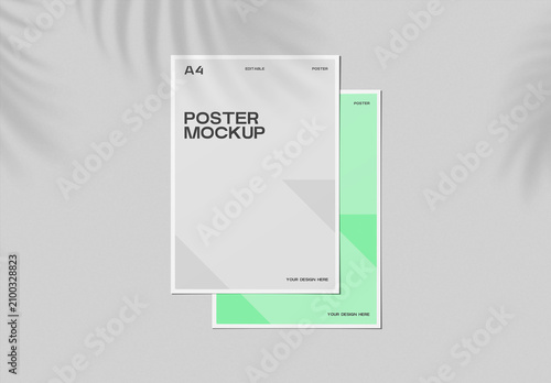 Minimal A4 Poster PSD Mockup