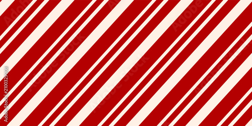 Christmas Seamless Vector Pattern. Contain candy cane stripes in red and cream colors. Great for wrapping paper and wallpapers.eps,10