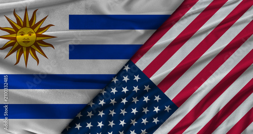 Obraz na płótnie Bilateral relations between Uruguay and United States