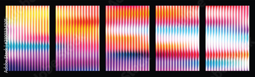 Schilderij op canvas Abstract wave ripple background with smooth gradient and soft vertical motion li
