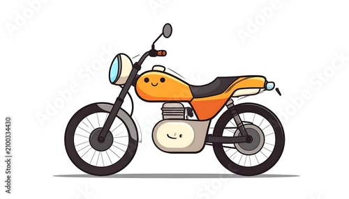 Vintage motorcycle with sidecar on white background.
