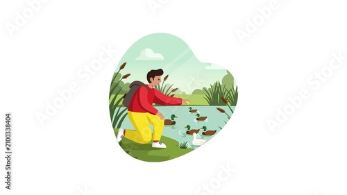 Wildlife Observation Nature Exploration Scene MP4 Animation 