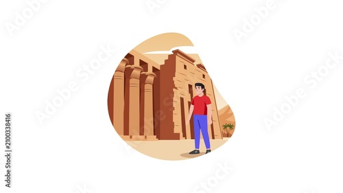 Ancient Ruins Historical Exploration Travel MP4 Animation 