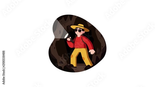 Cave Discovery Underground Exploration Scene MP4 Animation 