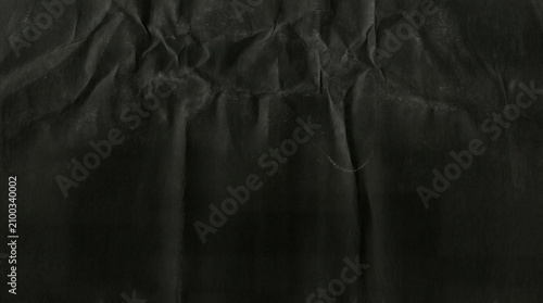 Photos Black fabric texture, crumpled material, dark leather, wrinkled cloth isolated o