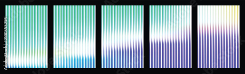 Tableau sur toile Abstract dynamic wave texture with layered curved lines and motion blur effect,