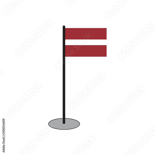 Cuadro en lienzo Illustration of the Latvian flag