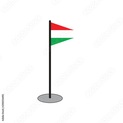 Cuadro en lienzo Illustration of the Hungarian flag