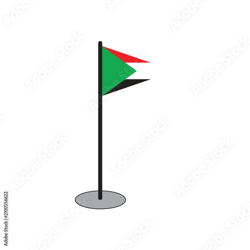 Cuadro en lienzo Illustration of the Sudanese flag