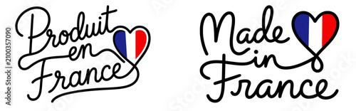 Made in France, fabriqué en France – Drapeau cœur Tricolore