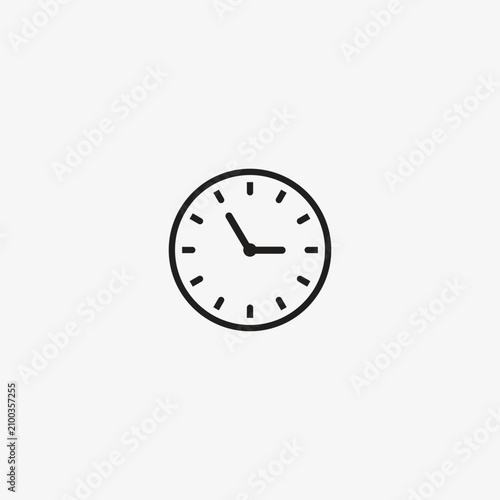  time and clock icon. Vector illustration template