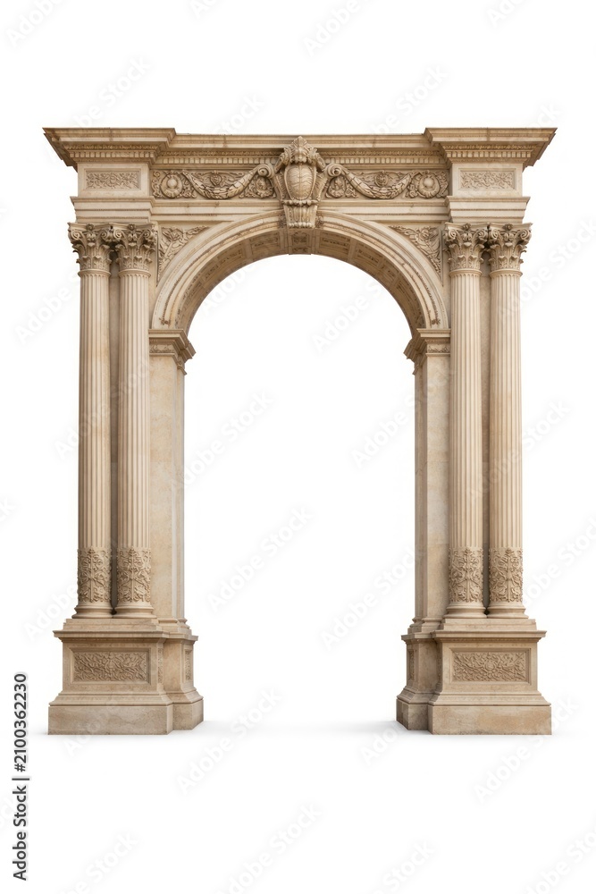 Obraz premium Elegant classical stone archway with ornate columns