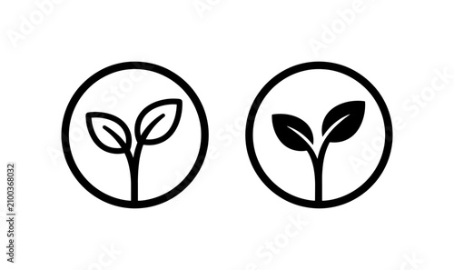 Seedling Icons, Sprout Vector Graphics, Growth Symbols, Nature Elements, Organic Concepts, Eco-Friendly Design, Plant Life