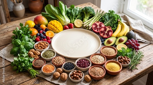 Vibrant world food day display of fresh organic crops and produce
