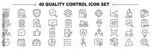 Quadro su tela Quality control icon set