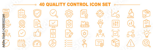 Foto Quality control icon set
