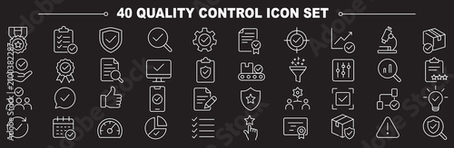 Cuadro en lienzo Quality control icon set