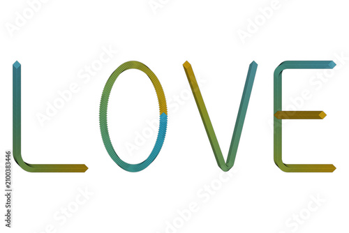 Love Gradient Typography, Modern Abstract Colorful Lettering Vector Illustration