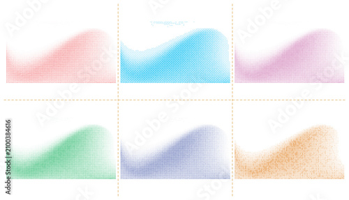 Wave halftone pattern gradient background design vector illustration for print media use.