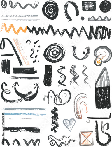 collection of abstract hand...