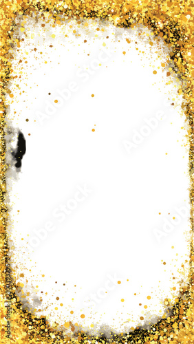 Golden glitter textured bor...
