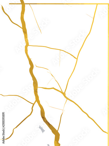 Golden crack texture overla...