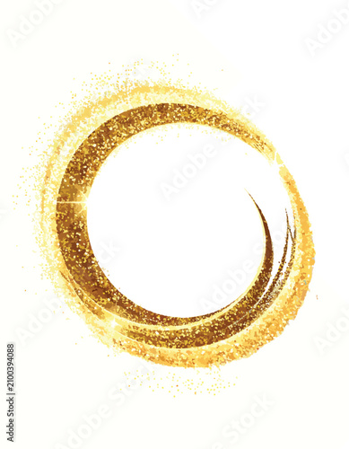 Golden spiral swirl particl...