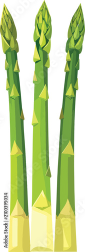 Isolated fresh green aspara...
