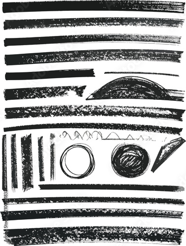 Brush stroke textures, line...