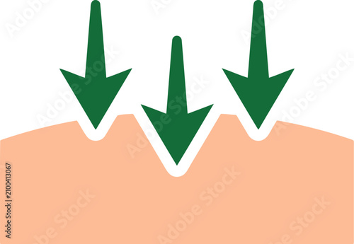 Foto Skin absorption and penetration icon