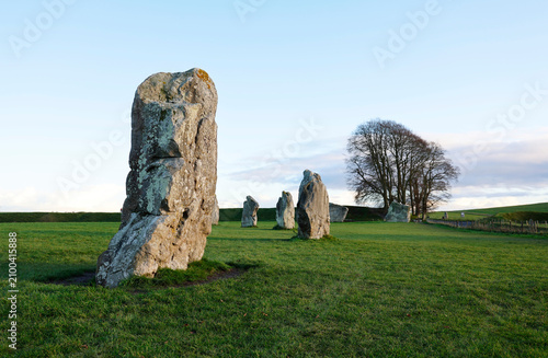 Standing stones at Avebury showcase ancient Neolithic architecture and historical significance in the United Kingdom