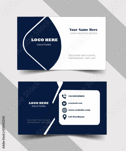 Modern Professional Business Card Design with Minimalist Black and White Theme and Elegant Orange Geometric Accents for Corporate Branding