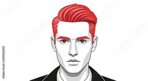 Εκτύπωση καμβά Young man with red hair portrait.