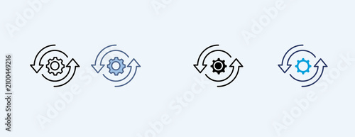 Photos Replace Multiple Icon Set Illustration Vector