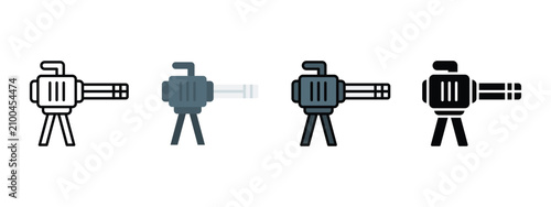 Tableau sur toile Machine Gun Icon for Military Equipment and Defense Training Materials