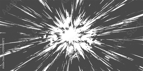 Bild auf Leinwand Explosion effect with abstract light rays emanating from a central point against