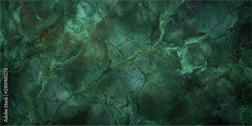 Foto Emerald Depths: Abstract swirls of deep green and teal create a mesmerizing, textured surface, evoking the mysterious beauty of the ocean floor or a geological wonder