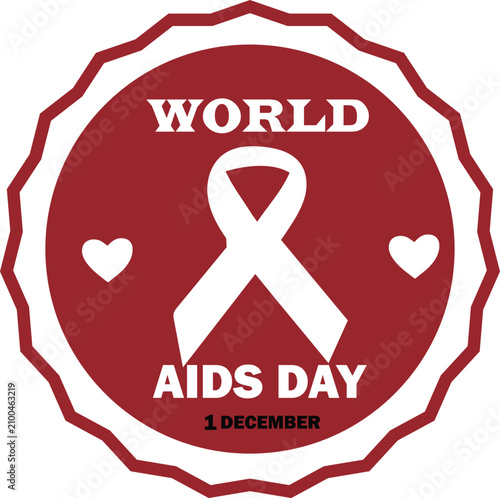 World AIDS Day Medical Awareness Heart and Hands Vector Design