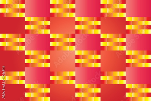 Abstract red background featuring a geometric pattern of gold lines for a luxury textured backdrop with modern graphical style.