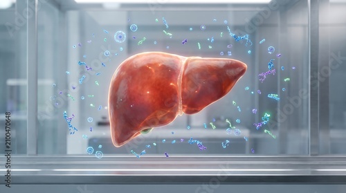 Isometric Hospital Scene for Liver Health Examination