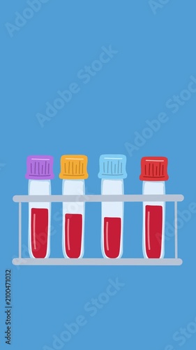 blood test tubes animation