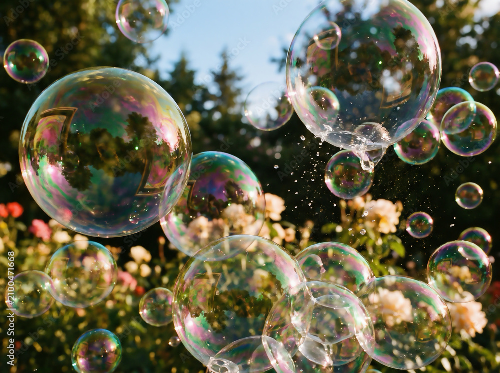 Obraz premium soap bubbles in the air