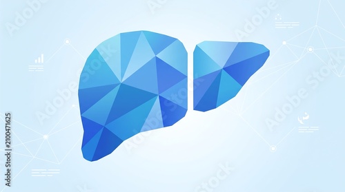 Futuristic Liver Health Medical Science Background
